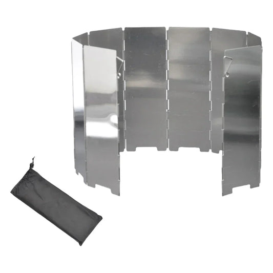 10 Plates Aluminum Wind Screen – Foldable Outdoor Stove Shield