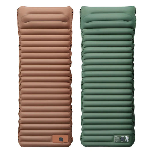 10cm Self-Inflating Sleeping Mat with Foot Pump & Pillow – Ultralight Camping Essential