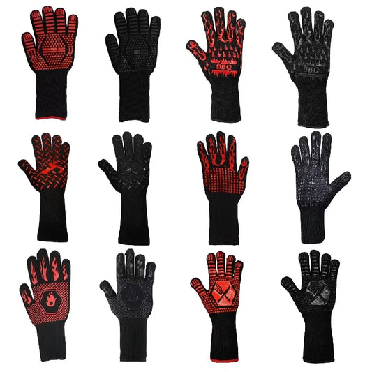 BBQ Microwave Oven Gloves – High Temperature Resistant Mitts for Cooking