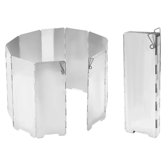 10 Plates Aluminum Wind Screen – Foldable Outdoor Stove Shield
