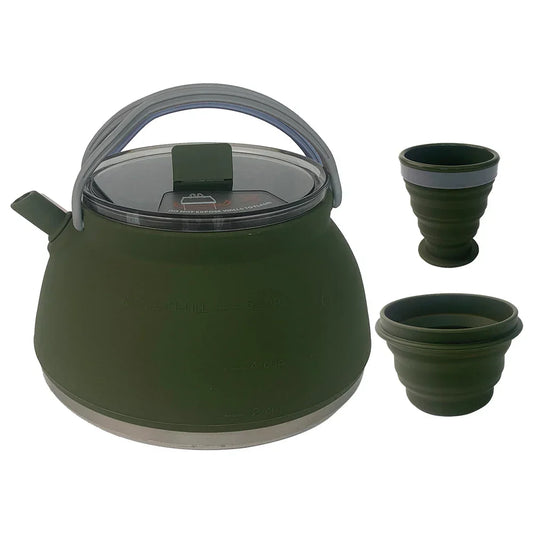 1.5L Outdoor Folding Silicone Kettle – Portable and Collapsible for Travel