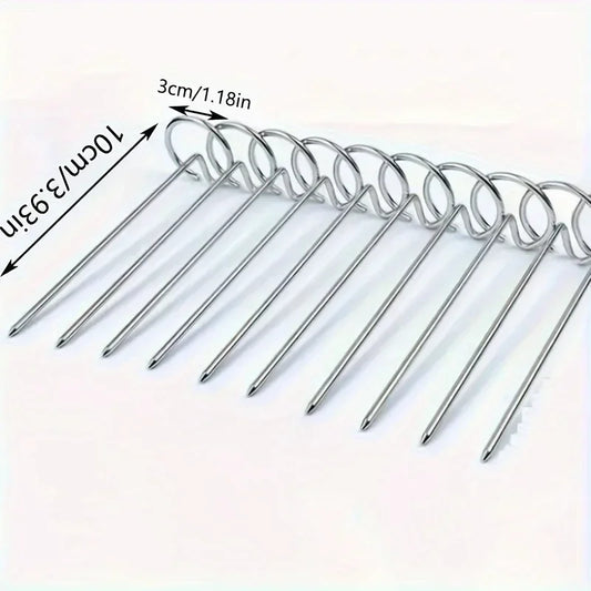 Premium 304 Stainless Steel BBQ Skewers – Perfect for Air Fryers &amp; Ovens