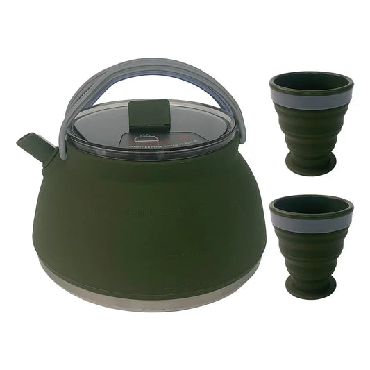 1.5L Outdoor Folding Silicone Kettle – Portable and Collapsible for Travel