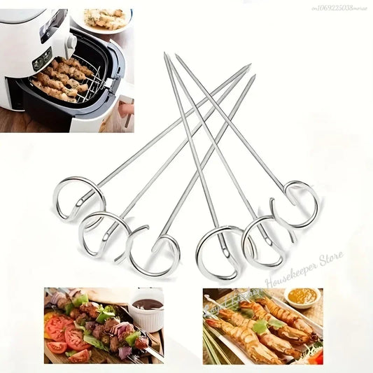 Premium 304 Stainless Steel BBQ Skewers – Perfect for Air Fryers &amp; Ovens