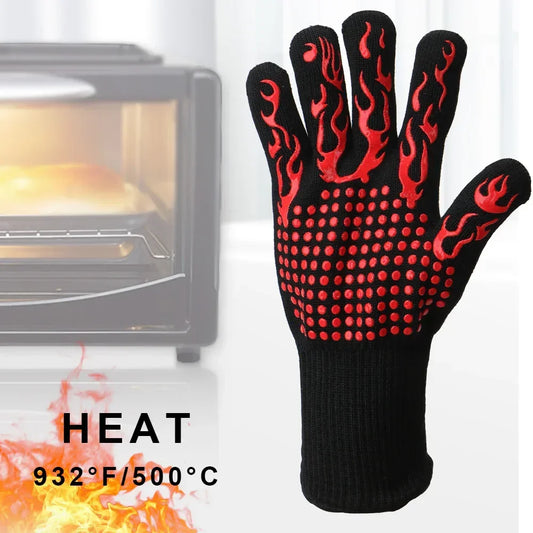 Flame Retardant Non-slip BBQ &amp; Oven Gloves – Extreme Heat Resistance