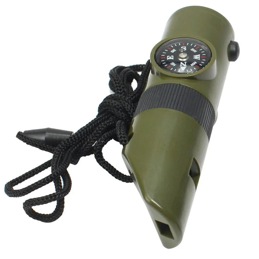 Jungle Survival Multi-Tool – Whistle, Compass, Mirror &amp; More for Adventurers