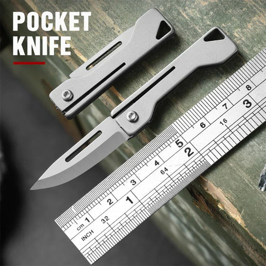EDC Titanium Folding Knife – Mini Keychain Pocket Knife for Everyday Use