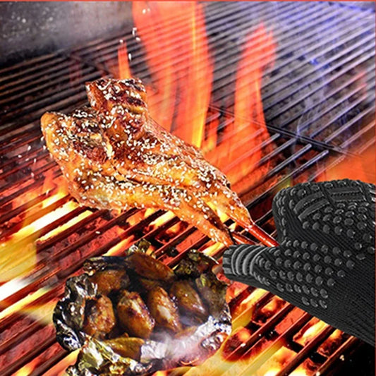 Flame Retardant Non-slip BBQ &amp; Oven Gloves – Extreme Heat Resistance